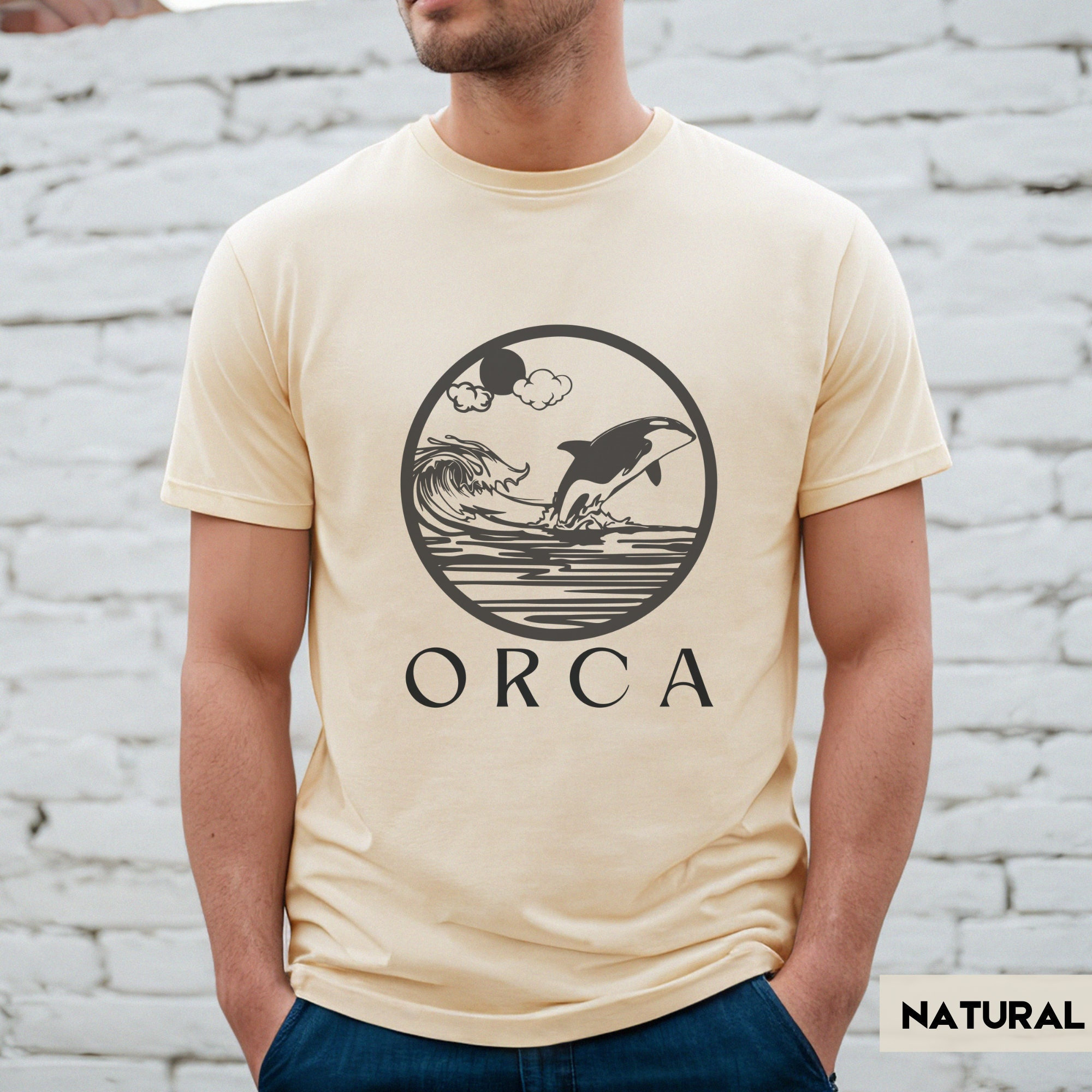 Orca Killer Whale T Shirt | Pacific Northwest PNW Wildlife, Sealife Tee | Gift For Whale, Dolphin, Nature Lover | Save The Seas, Ocean Shirt