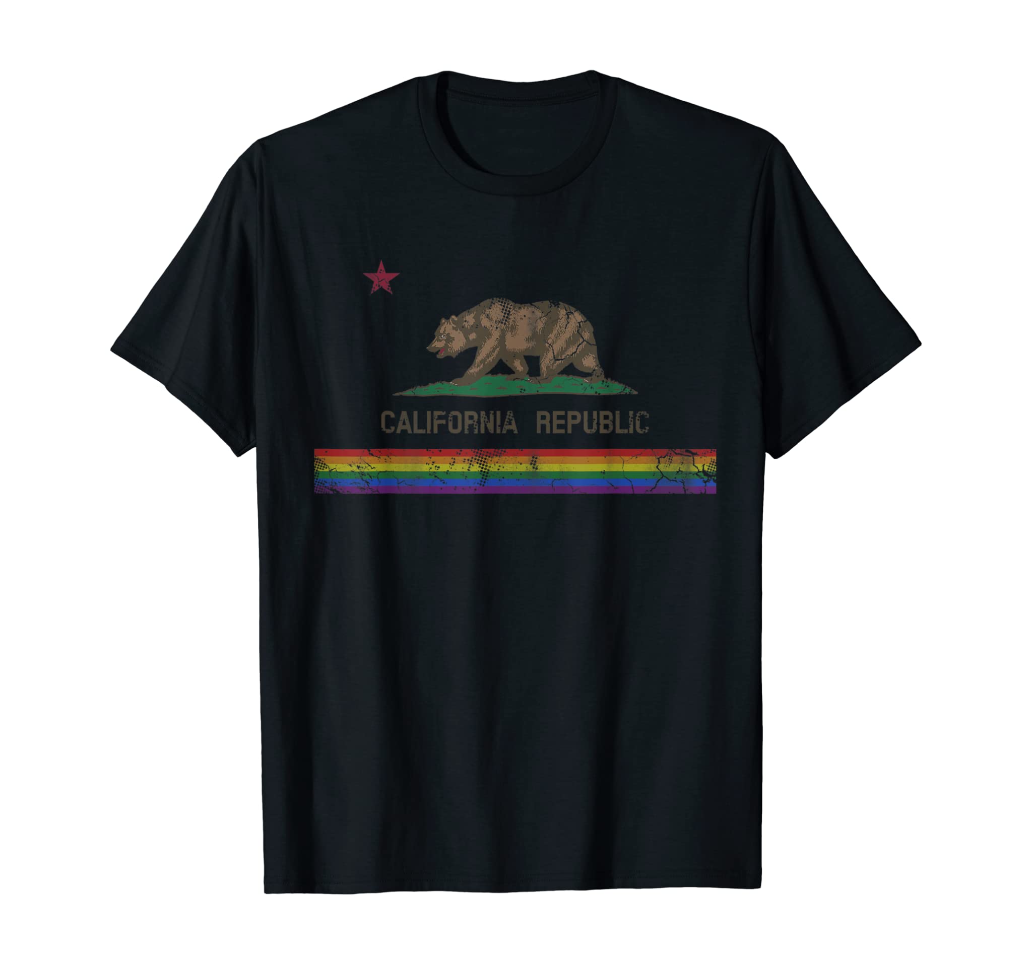 California Republic T-Shirt Lgbt Gay Pride Flag Shirt