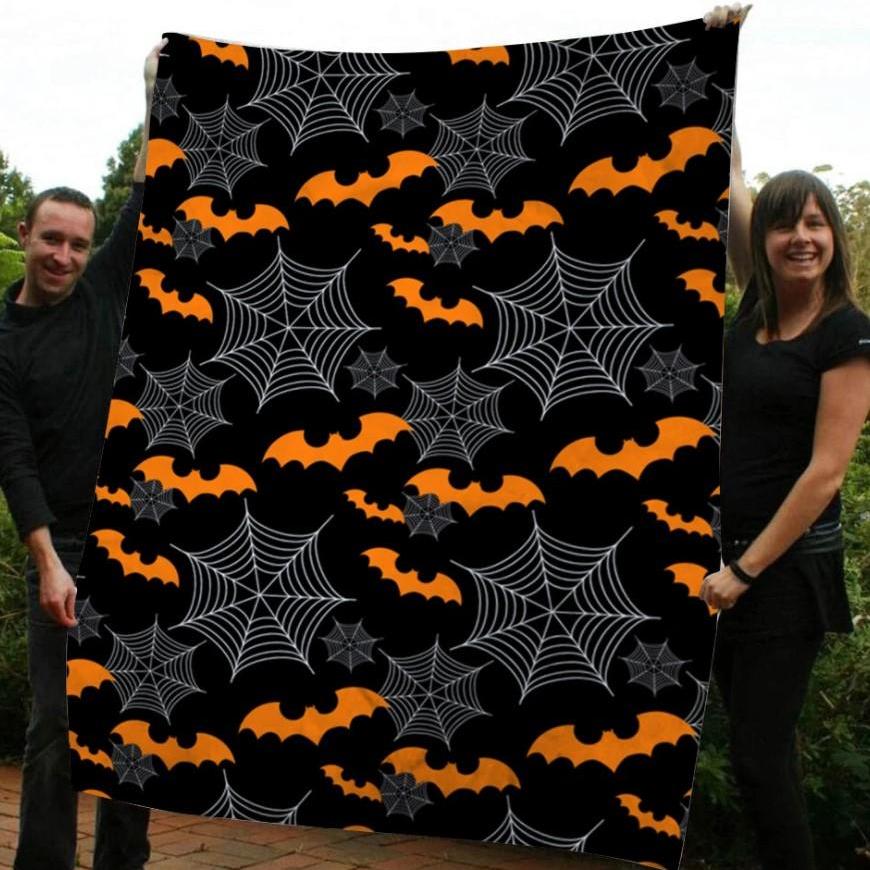 Spiderweb Bat Halloween Gift Fleece Blanket – Quilt Blanket Fleece Blanket, Blanket Sofa Bed, 3D Blanket