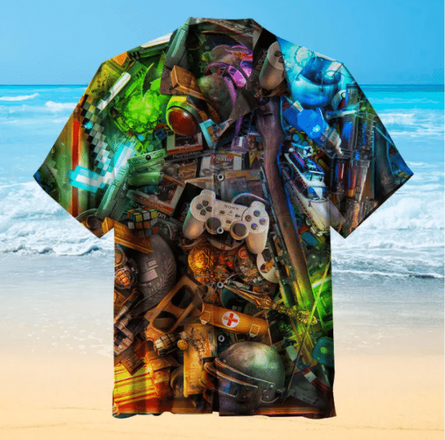 How Many Game Items Do You Know For Man And Woman Print Short Sleeve Hawaii Shirt Ha91371