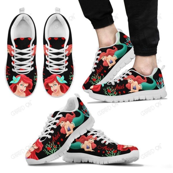 Ariel Cute All Over Print White Sneakers