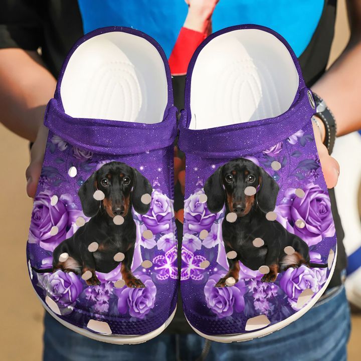 Dachshund Just A Girl Who Loves Sku 707 Crocs Crocband Clog Comfortable For Mens Womens Classic Clog Water Shoes