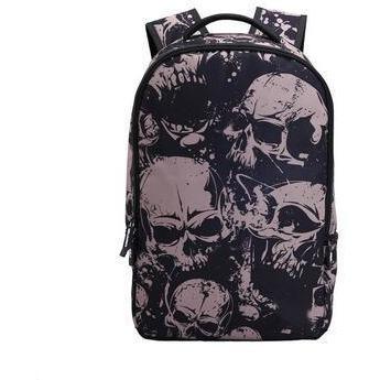 FREE LION Gothic Skull Backpack - 17 Inch Cool Ice & Fire Skull School Backpack For Teens, Kids, Travel