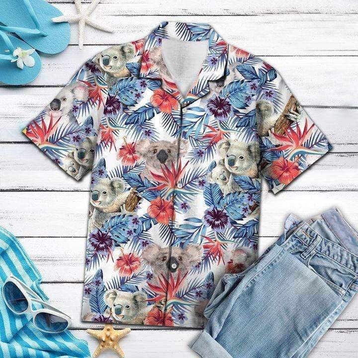 Koala Tropical Summer Hawaii Aloha Shirts H Ha93409