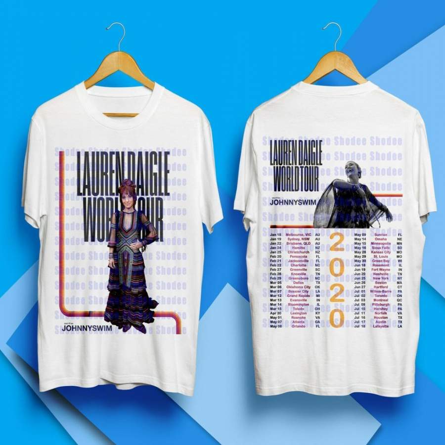 LAUREN DAIGLE World Tour 2020 with Johnnyswim White Tshirt