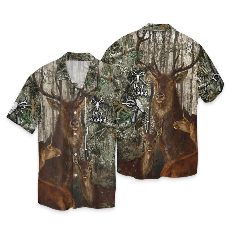 Dear Hunting Wild Nature Full Print Hawaii Shirt Ha47507