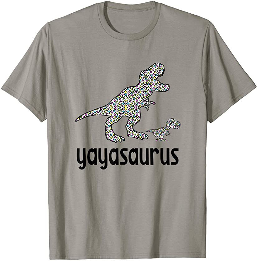 Yayasaurus Dinosaur Yayasaurus Rainbow Leopard T-Shirt