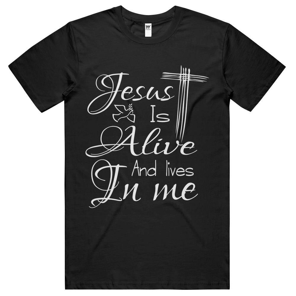 Jesus Is Alive And Lives In Me Cute Happy Easter Christian T Shirts