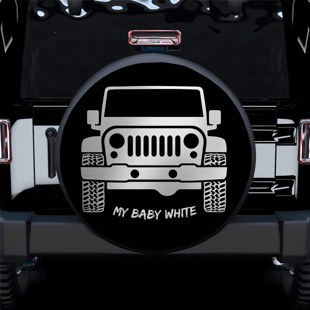 My Baby �White Jeep Car Spare Tire Covers Gift For Campers