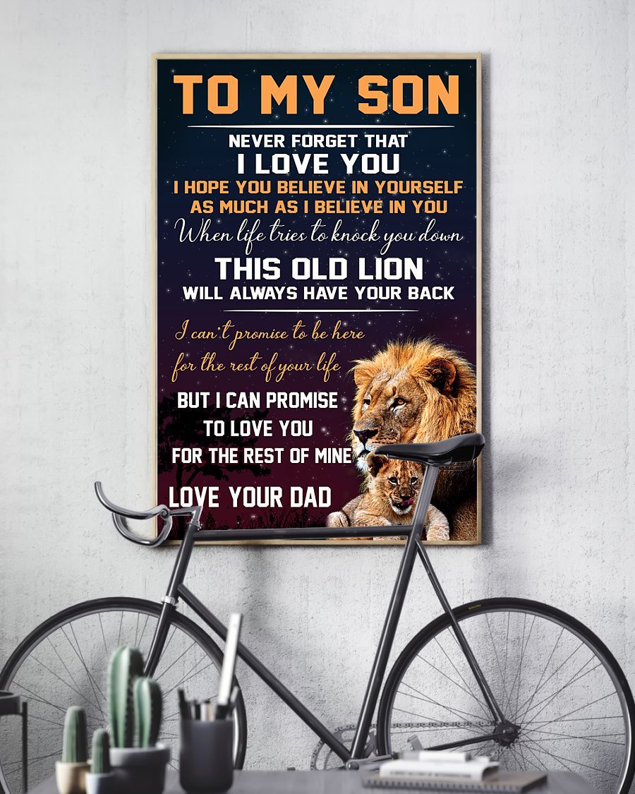 This Old Lion – To Son From Dad Vertical Canvas And Poster | Wall Decor Visual Art