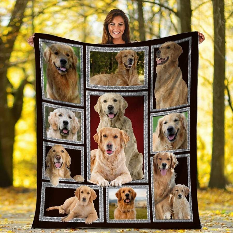 3D Golden Retriever Dog Blanket – Custom Blanket