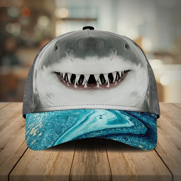 3D Shark Cap With Printed Vent Holes