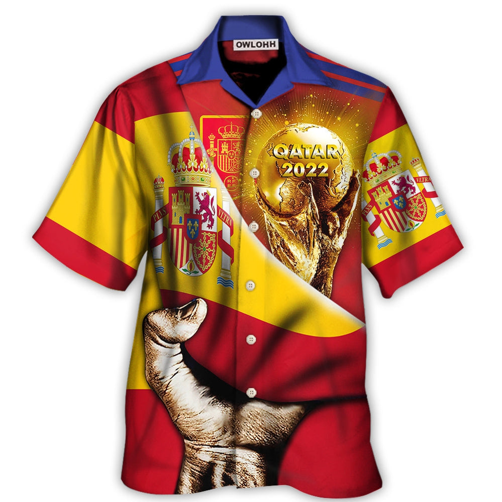 World Cup Qatar 2022 Spain Will Be The Champion Flag Vintage – Hawaiian Shirt  – Owl Ohh