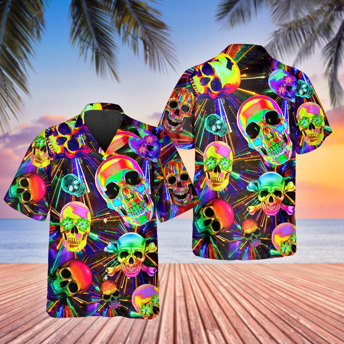 Color Summer Vibes Skull Hawaii Shirt For Men Women Ha78317