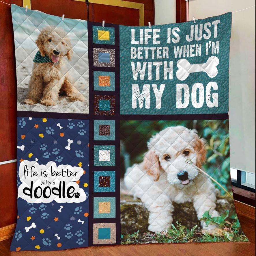 Goldendoodle Life Is Better With A Doodle – Quilt Blanket