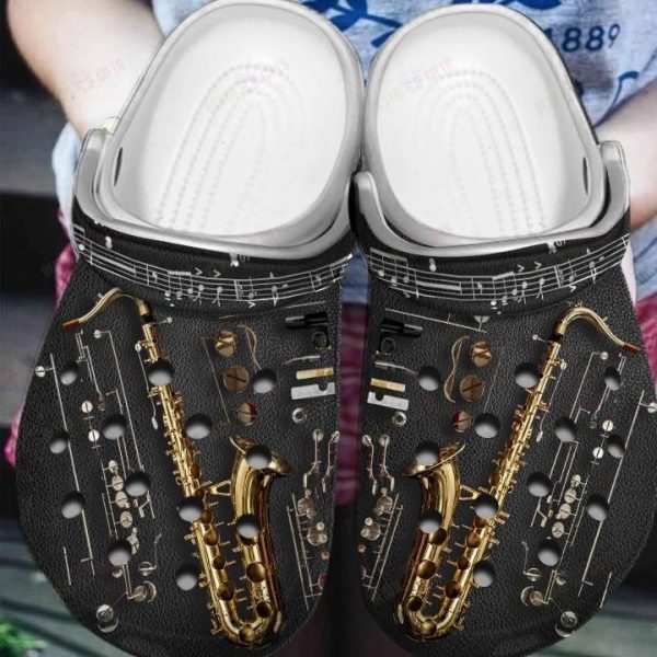Saxophone Music Adults Kids Crocs Crocband Clog Shoes For Men Women Ht