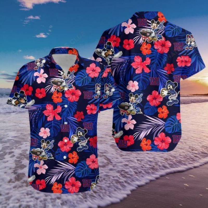 New York Giants Hawaii 3D Shirt With Shorts NYGT3D02180620