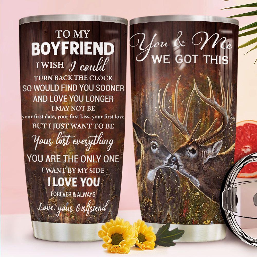 Deer Couple To Boyfriend Stainless Steel Tumbler – Mostsuit