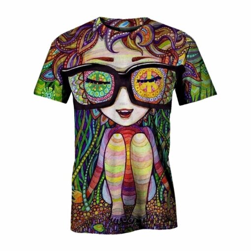 Hippie Beautiful Personality Woman 3D All Over Printed Shirts For Men And Women, Gift For Hippie Lover, Hippie Soul