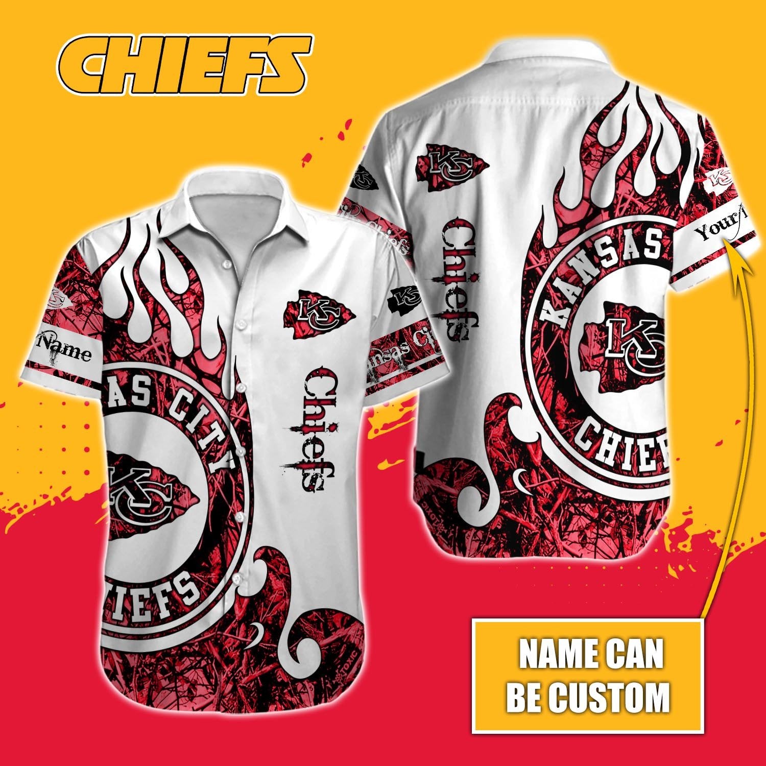 Personalized Kansas City Chiefs Shirts Real Tree Background