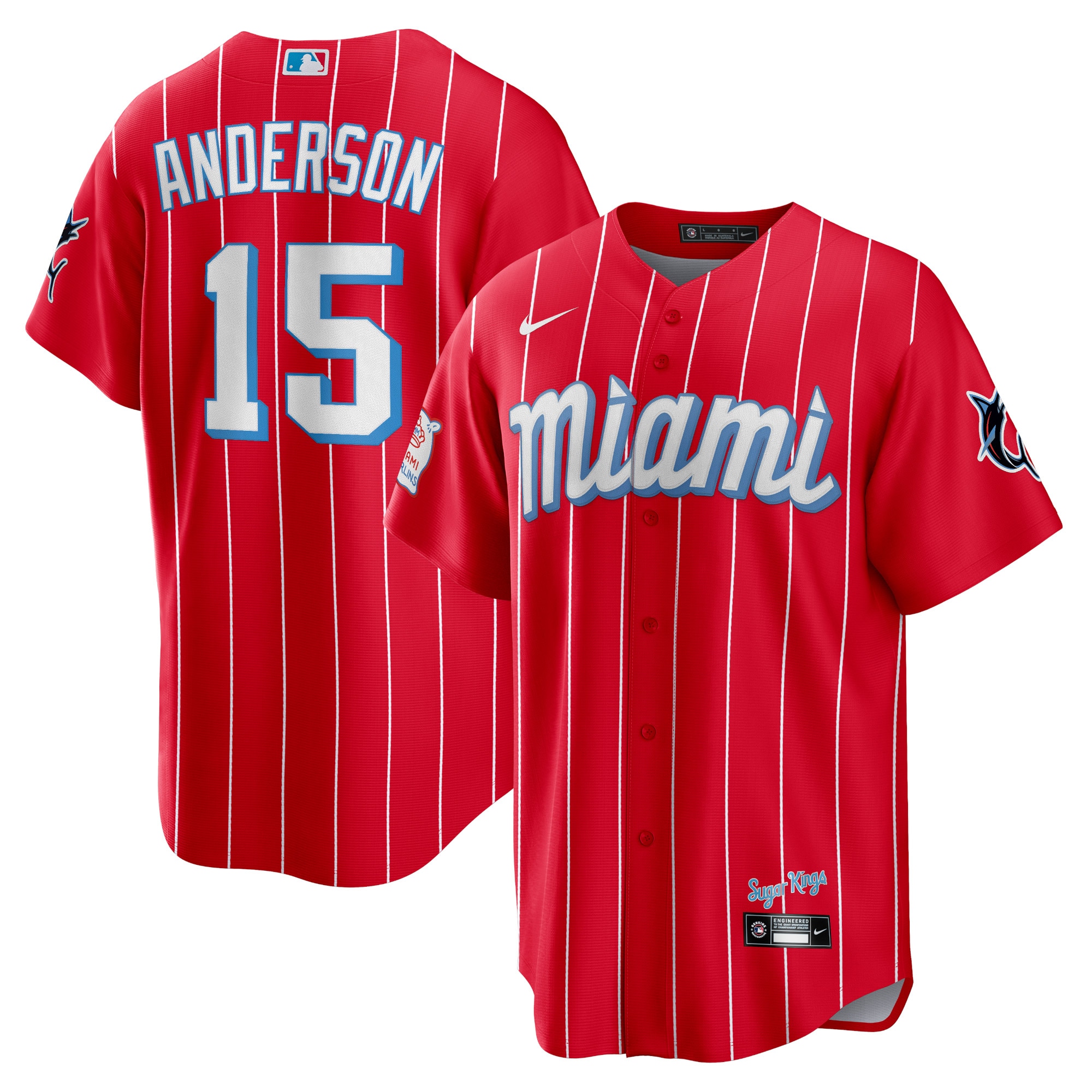 Men’s Miami Marlins Brian Anderson Red City Connect Player Jersey