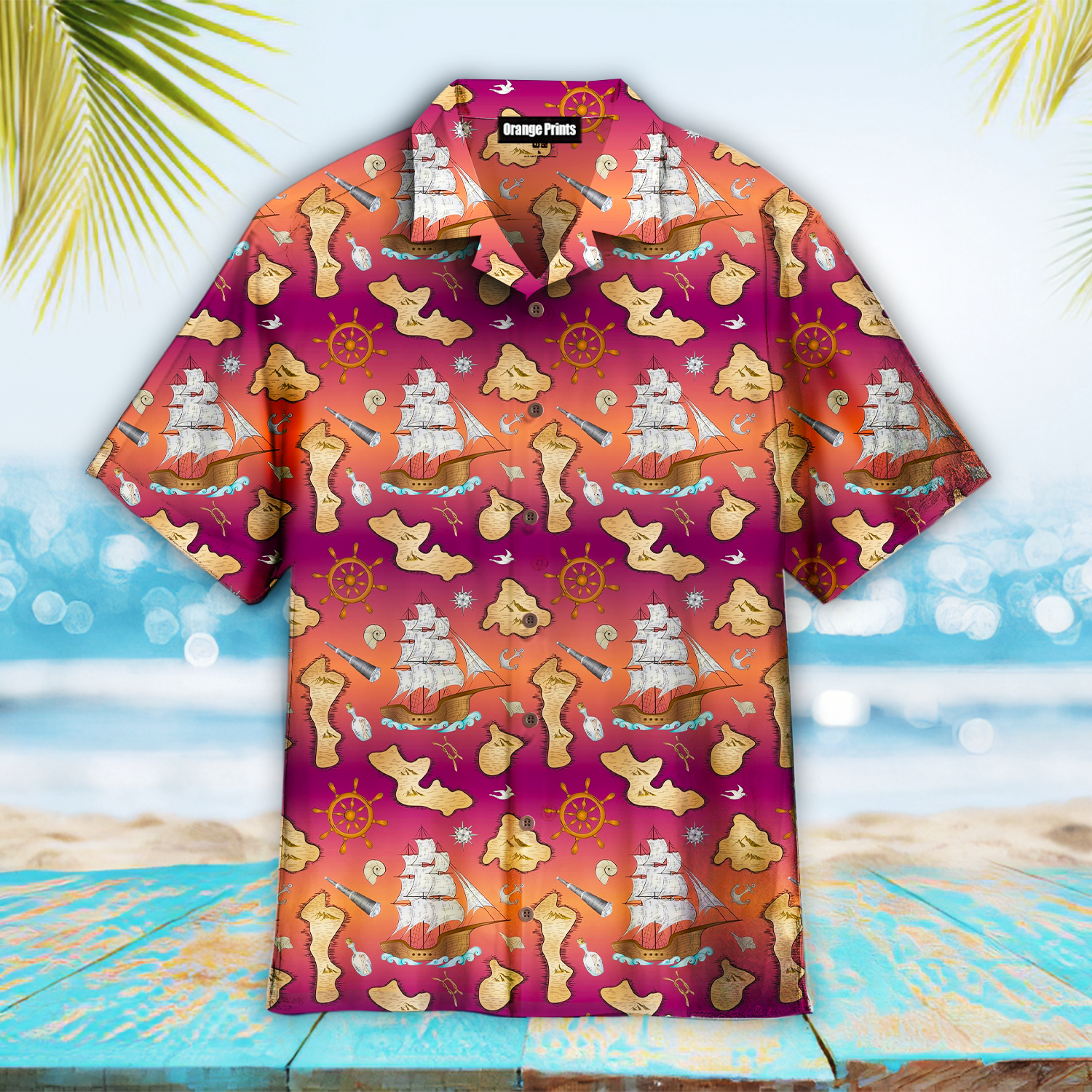 Marine Nautical Sea Sailing Boats Aloha Hawaii Shirts For Men And Women Ha83176