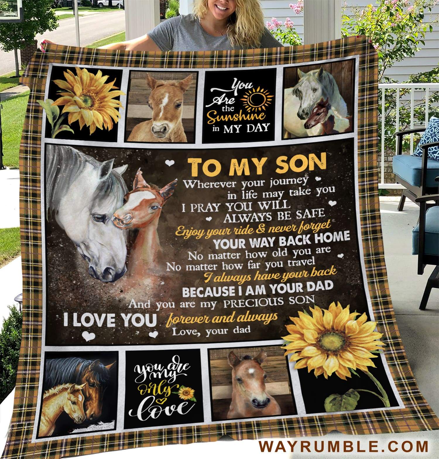 Dad To Son, Horse Painting, You Are My Precious Son – Family, Horse Blanket