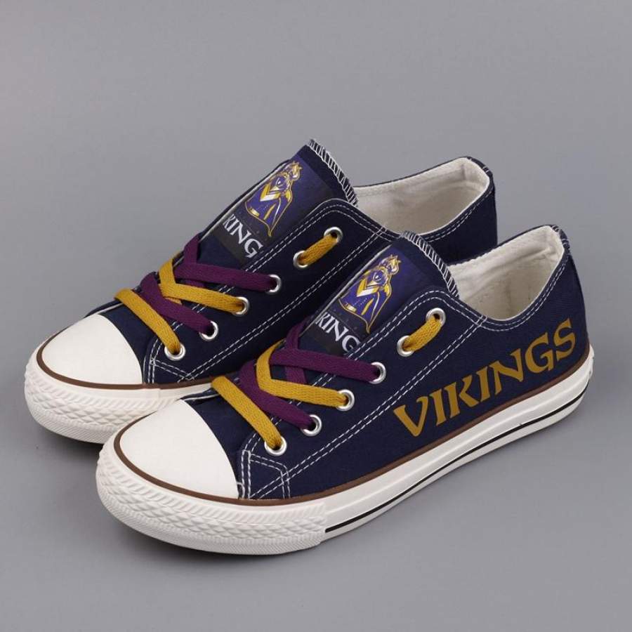 Minnesota Vikings Men’s Shoes Low Top Canvas Shoes