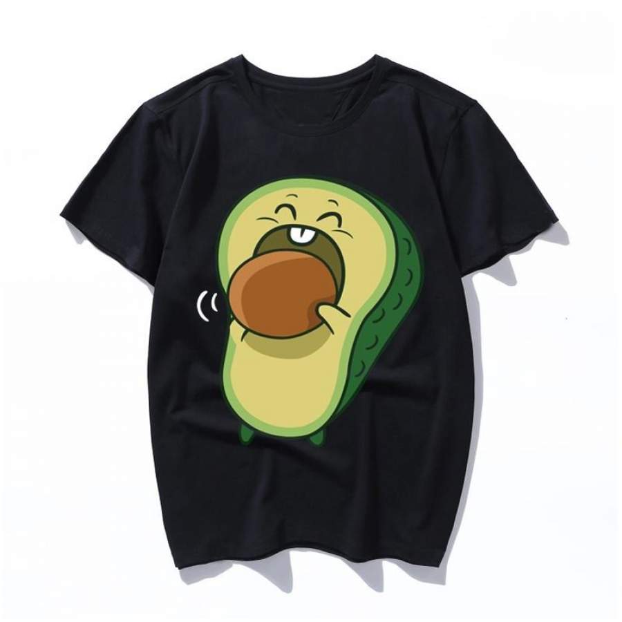 avocado eating the bone men t shirt top tee shirt women female ulzzang t-shirt Harajuku Casual Vintage Printing Funny girl tshirt