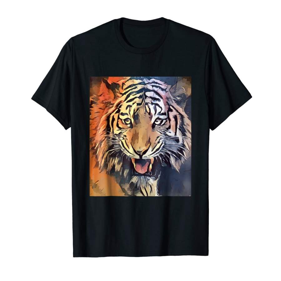 Tiger T-Shirt Men’S Short Sleeve T-Shirt Fashion Cotton T-Shirts