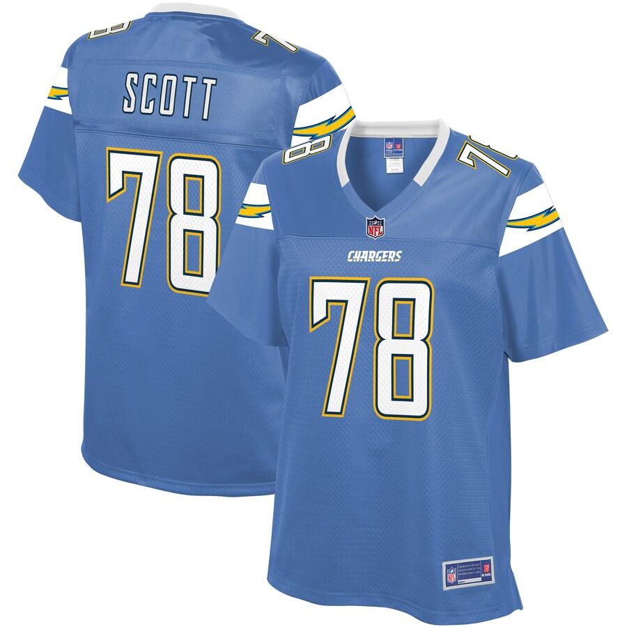 Trent Scott Los Angeles Chargers NFL Pro Line Womens Alternate Team Player Jersey – Powder Blue