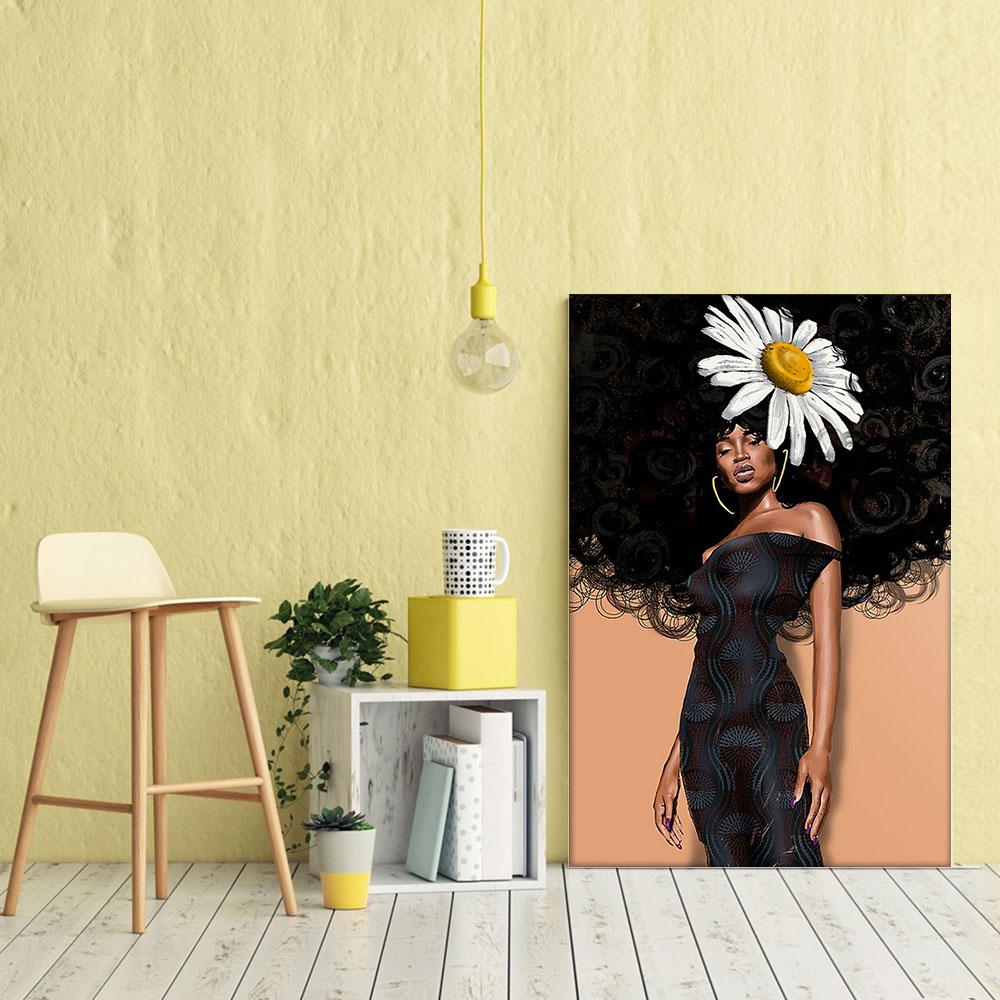 West Africa Best Canvas Prints Adorable Black Pride Poster Prints African Girl African King Pretty Bedroom Wall Art