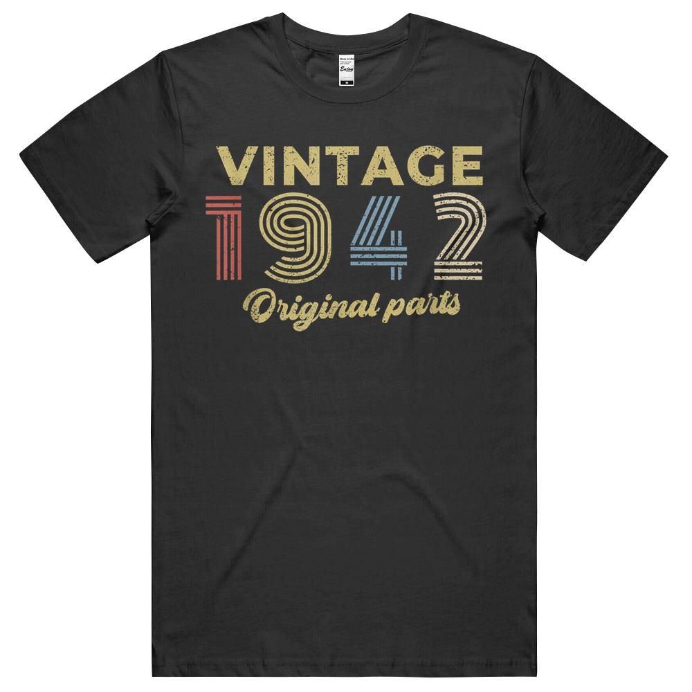 1942 Birthday Gift Retro Birthday Vintage 1942 Original Part T-shirt