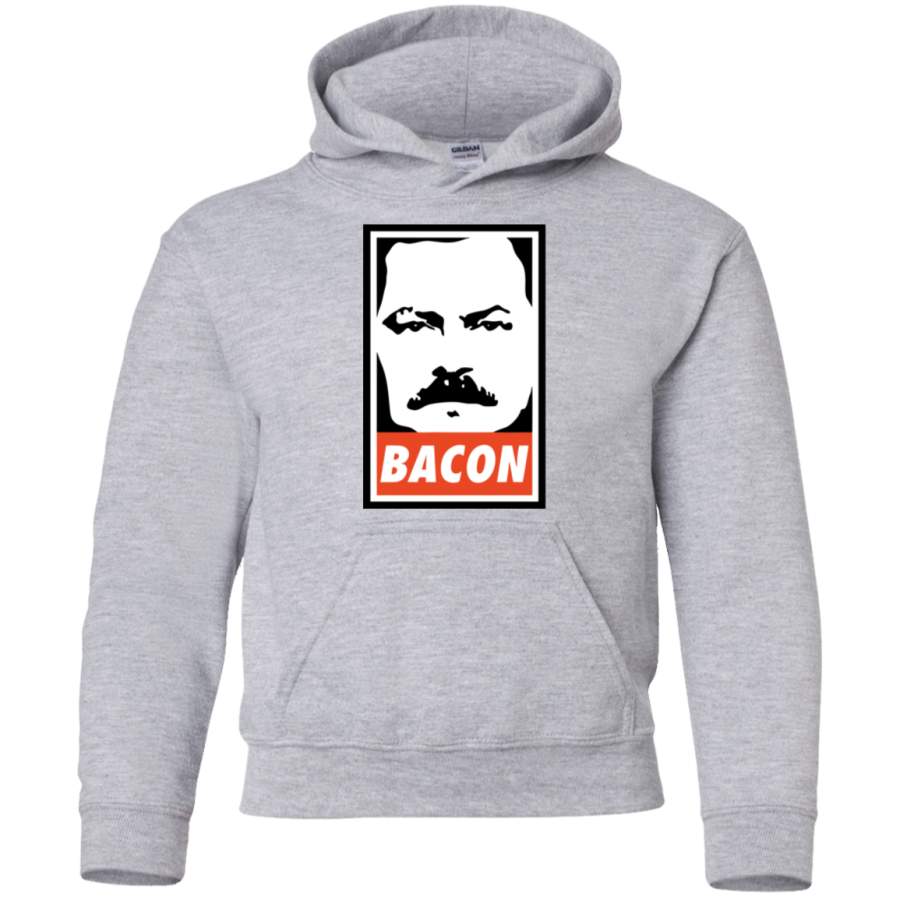 AGR Ron Swanson – Bacon Youth Pullover Hoodie