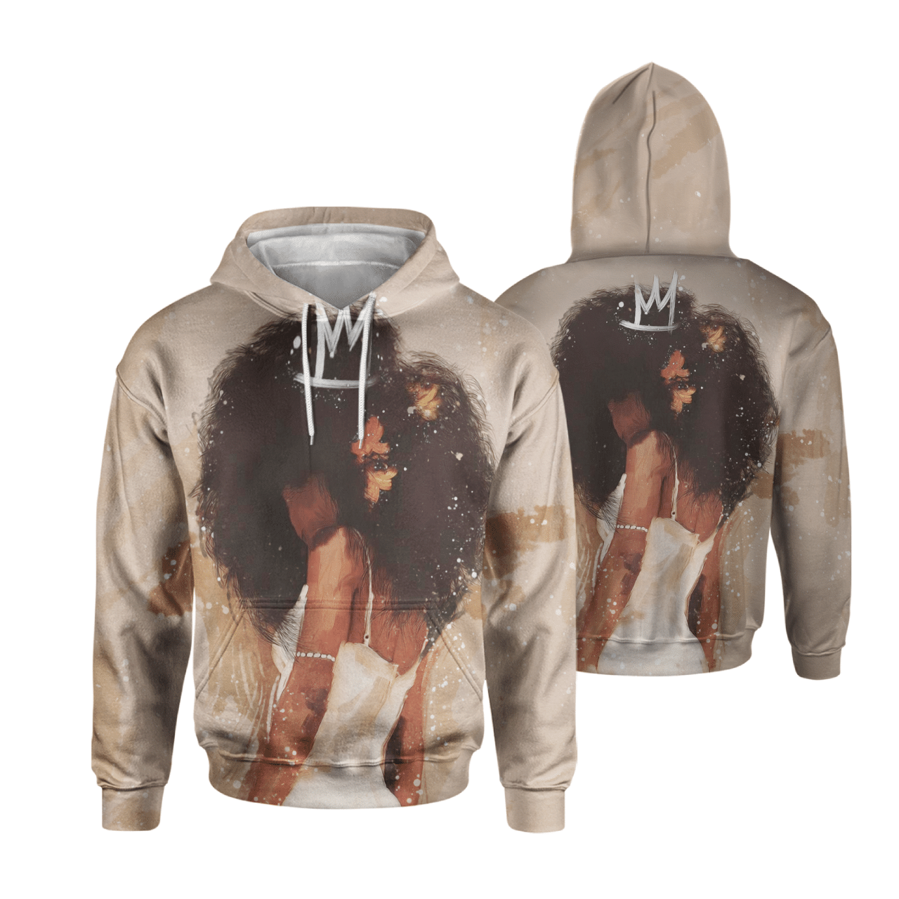 Black Queen Art All Over Print Shirt 3D Hoodie Afro Girl Beauty Legging Set