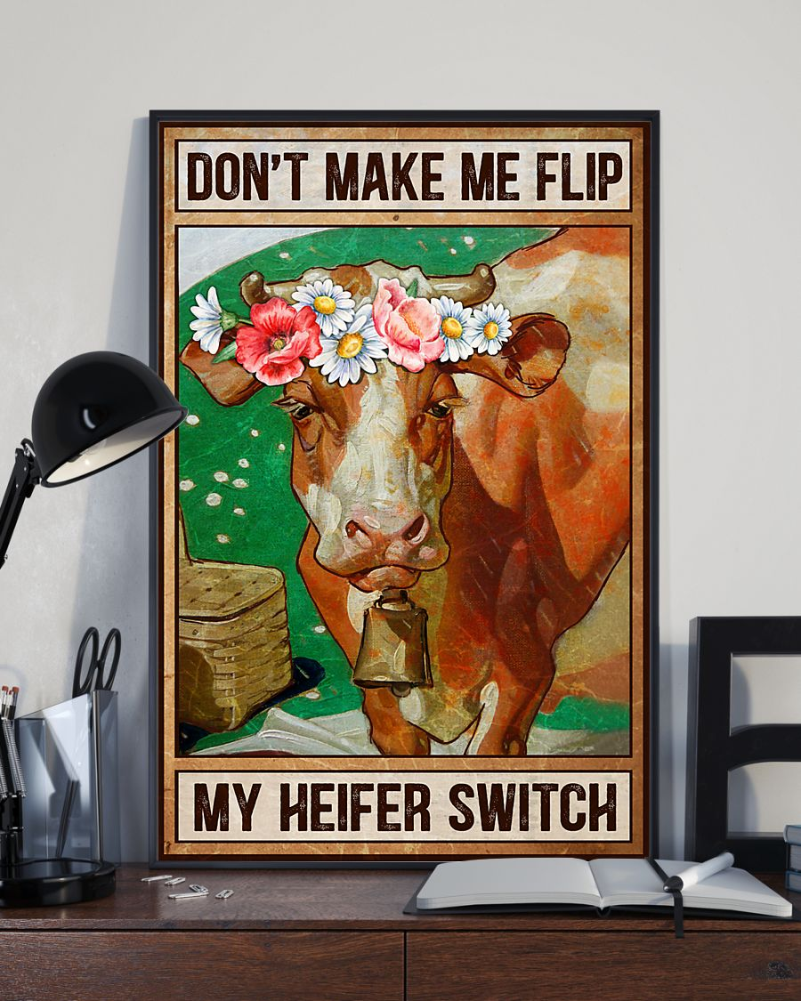 Cow Don’t Make Me Flip My Heifer Switch Canvas Prints Vintage Wall Art Gifts Vintage Home Wall Decor Canvas – Mostsuit