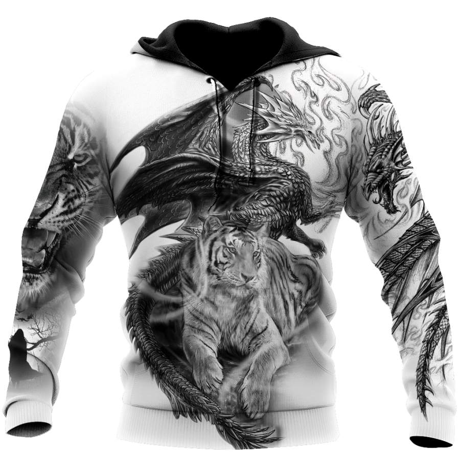 Dragon And Tiger Shirt For Men And Women MH2210202ST