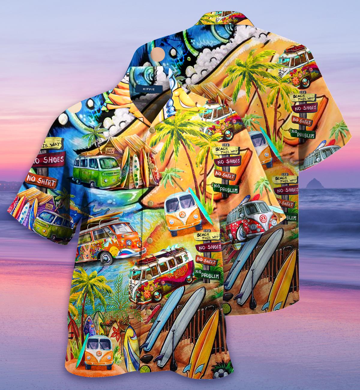 Amazing Happy As A Hippie Hawaiian Shirt | For Men & Women | Adult | Hw1729