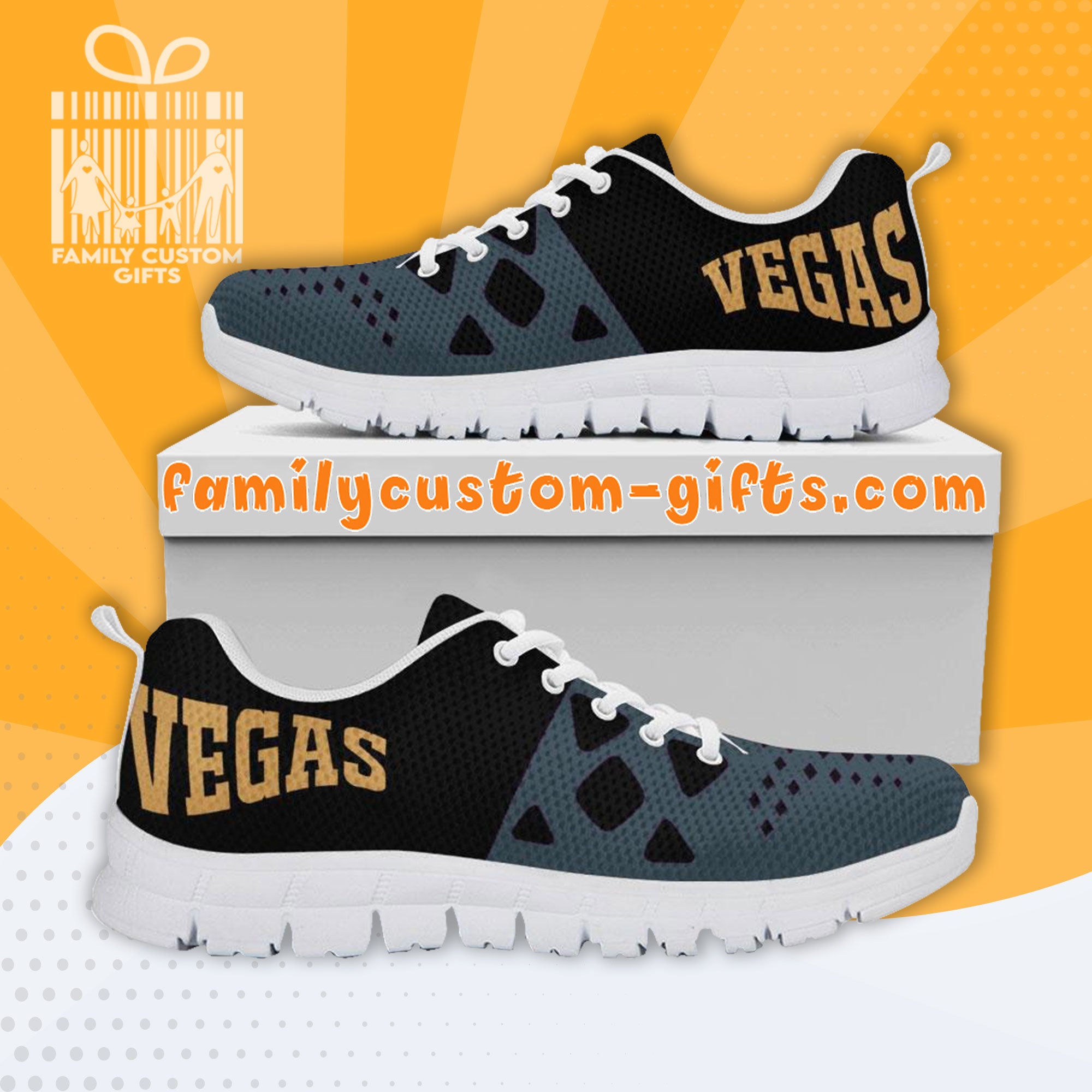 Vegas Golden Knights Custom Shoes For Men Women 3D Print Fashion Sneaker Gifts For Her Him