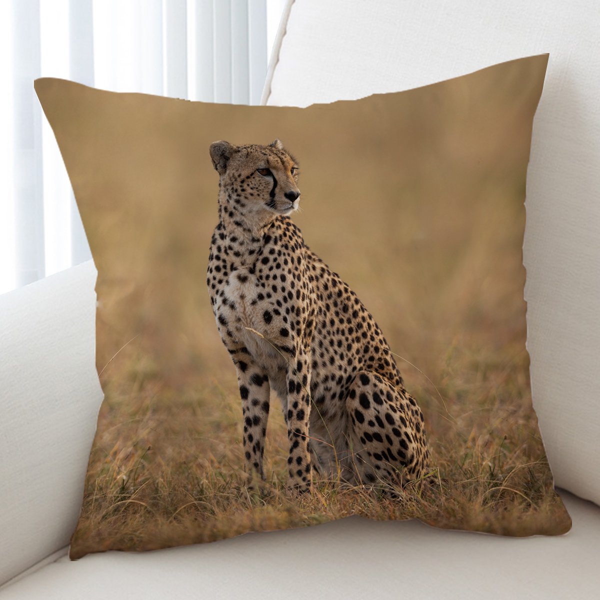 3D Leopard Swkd2515 Cushion Cover