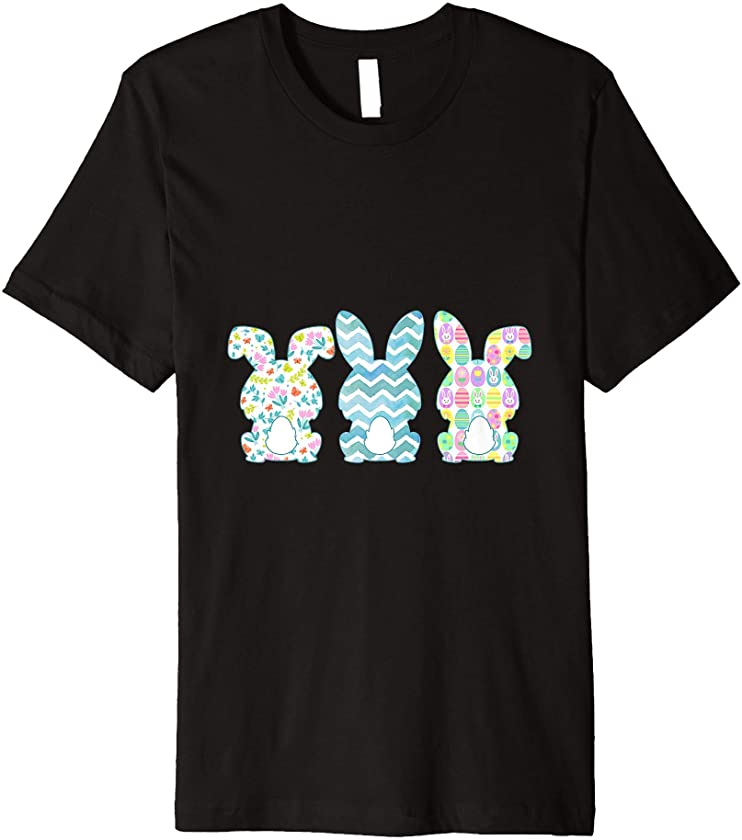 Cute Bunny Rabbits Easter Sunday Egg Hunt Artsy Bunnies Premium T-Shirt