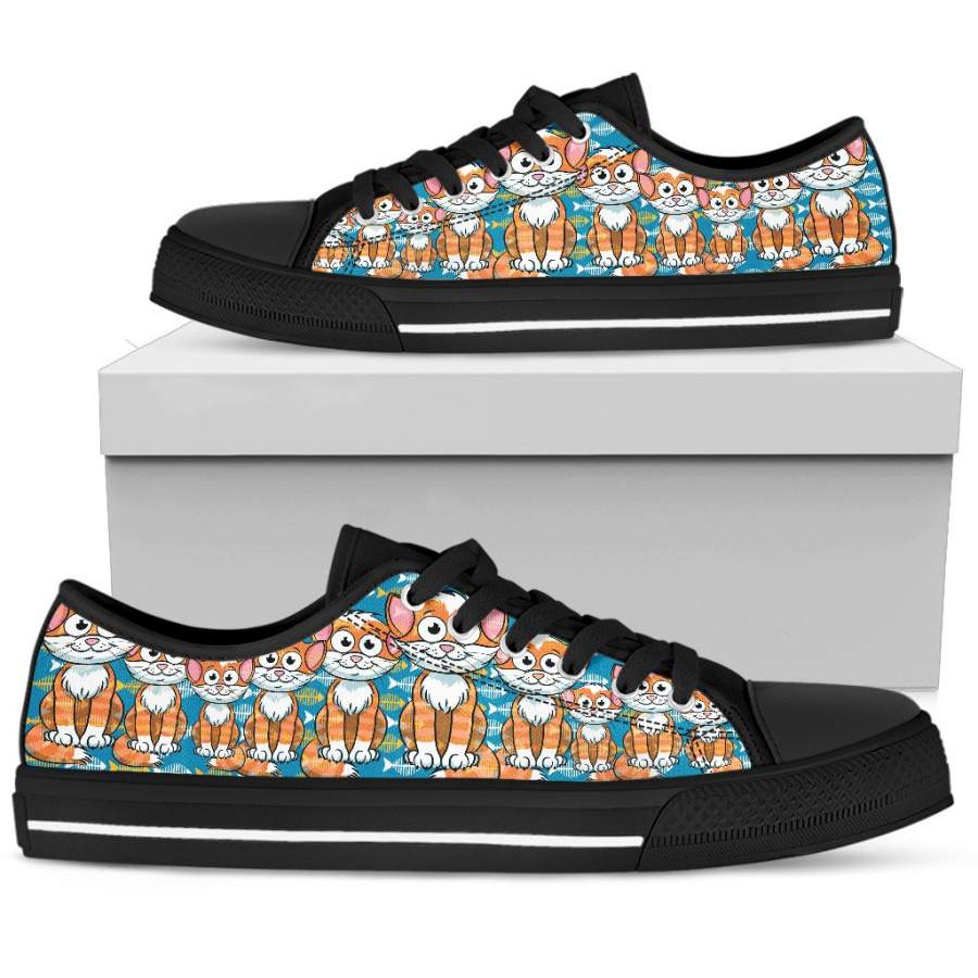 Cute Cat Shoes Women’s Low Top Shoe