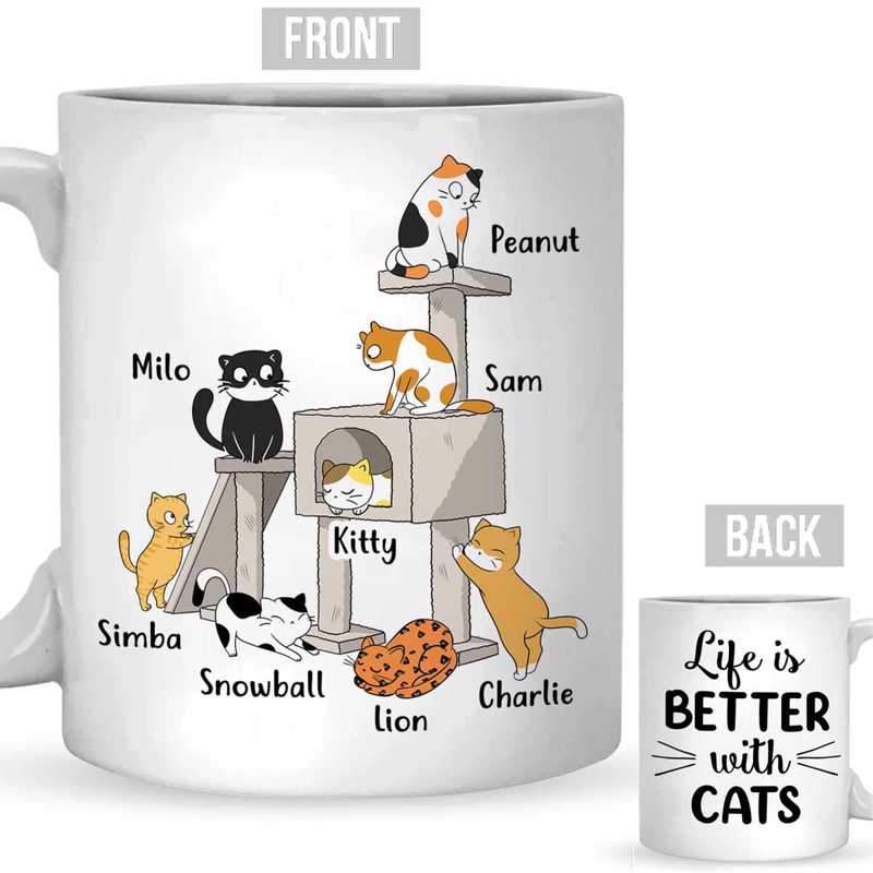 Cat Tower Personalized Mug