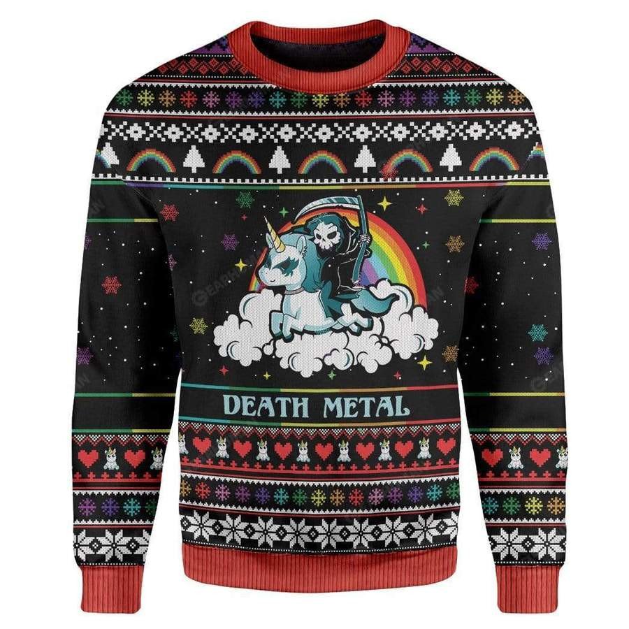 Ugly Sweater Death Metal Hoodie T-Shirts Apparel Personalized Trending Gift Hoodie