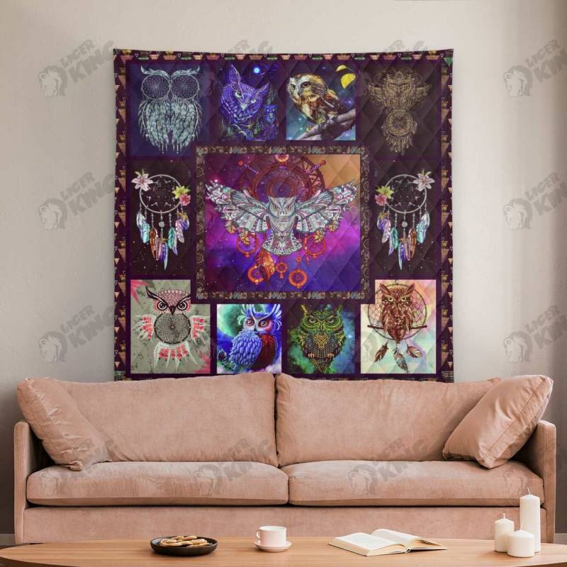 Animal Owl Quilt Blanket 1489