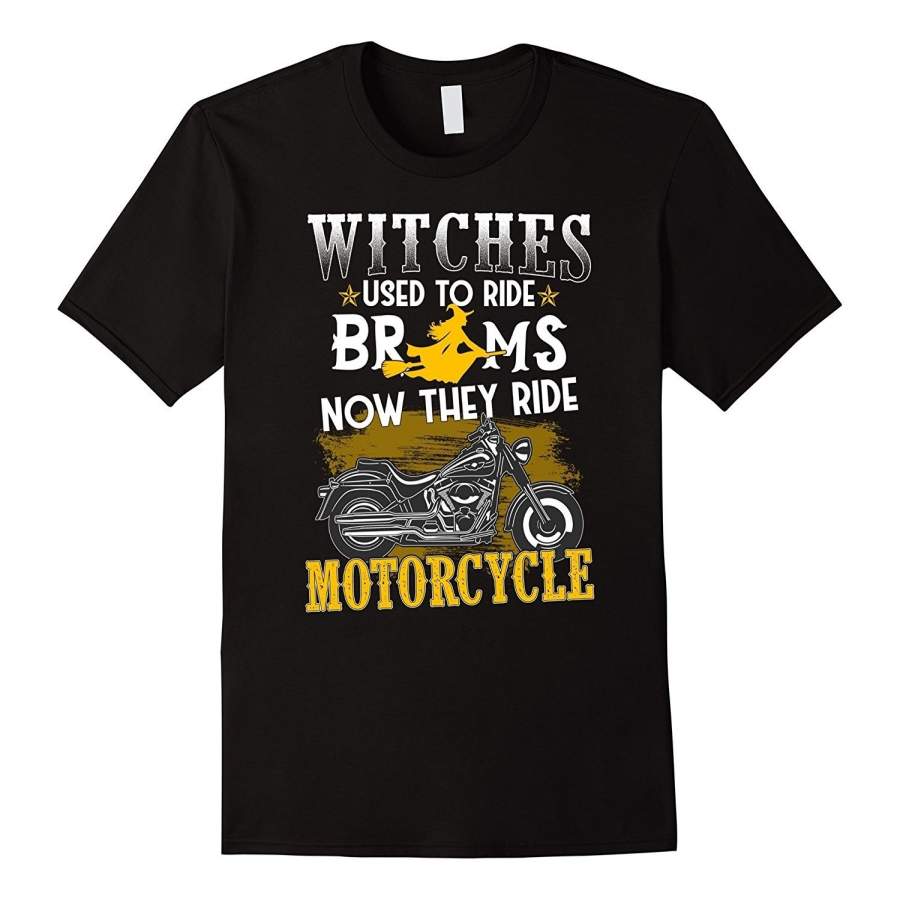 Witches Used To Ride Brooms Now They Ride Motorcycle T-Shirt Men Short Sleeve T-Shirt