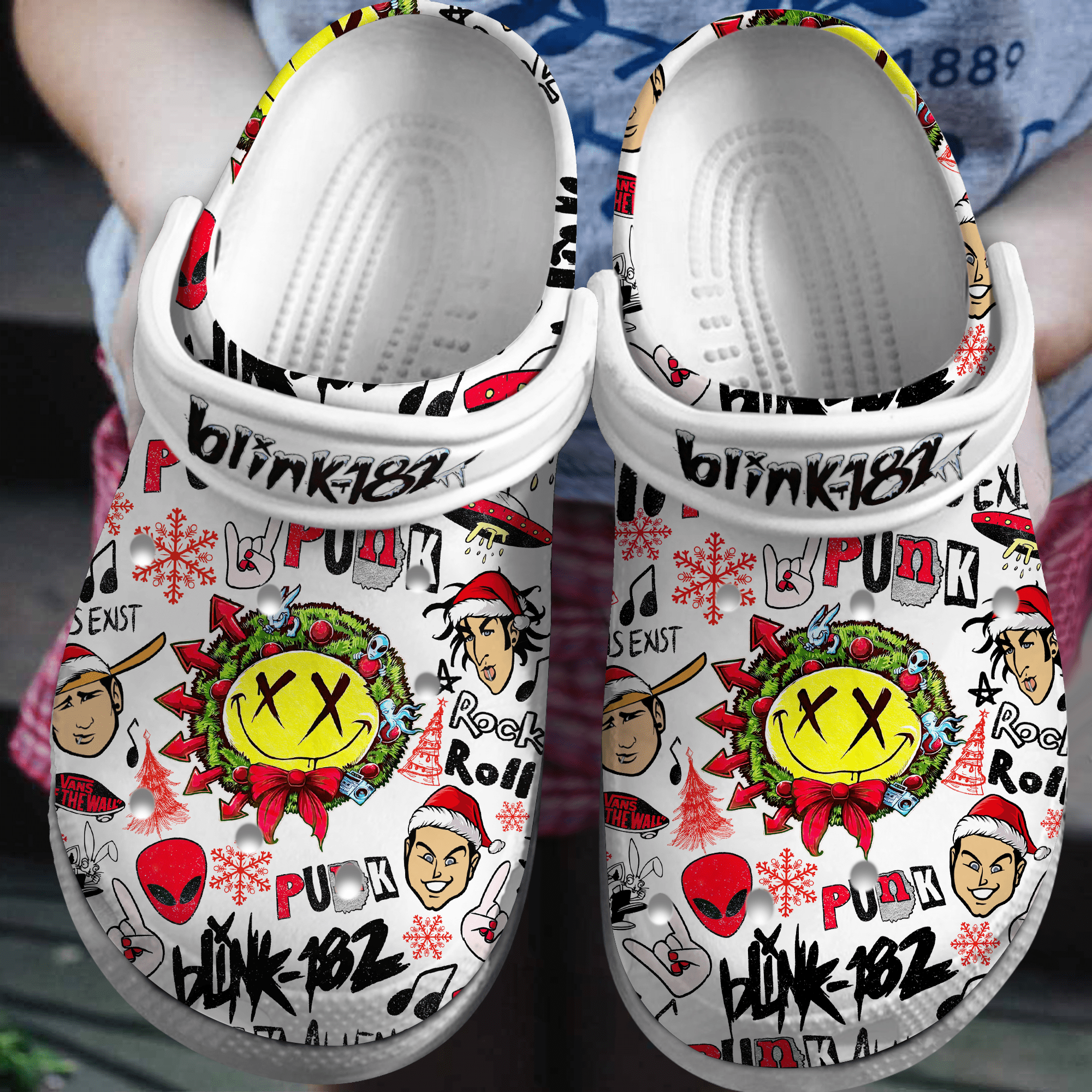 Blink 182 Music Crocs Crocband Clogs Shoes Comfortable For Men Women and Kids