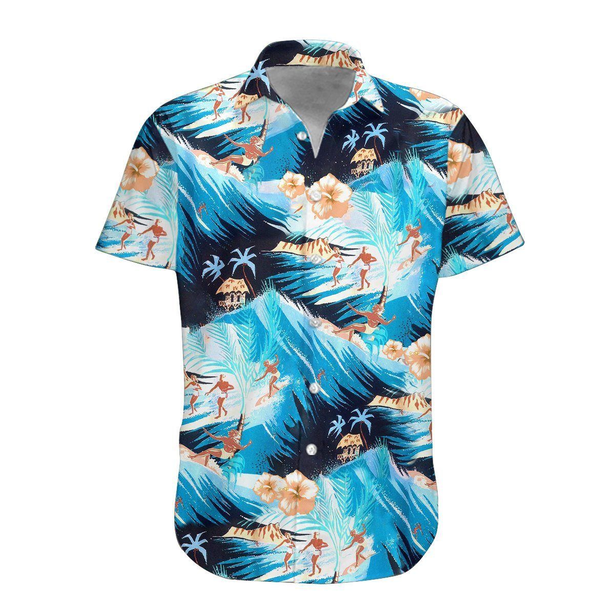 Gearhumans Surfing Hawaiian Shirt Ha60796