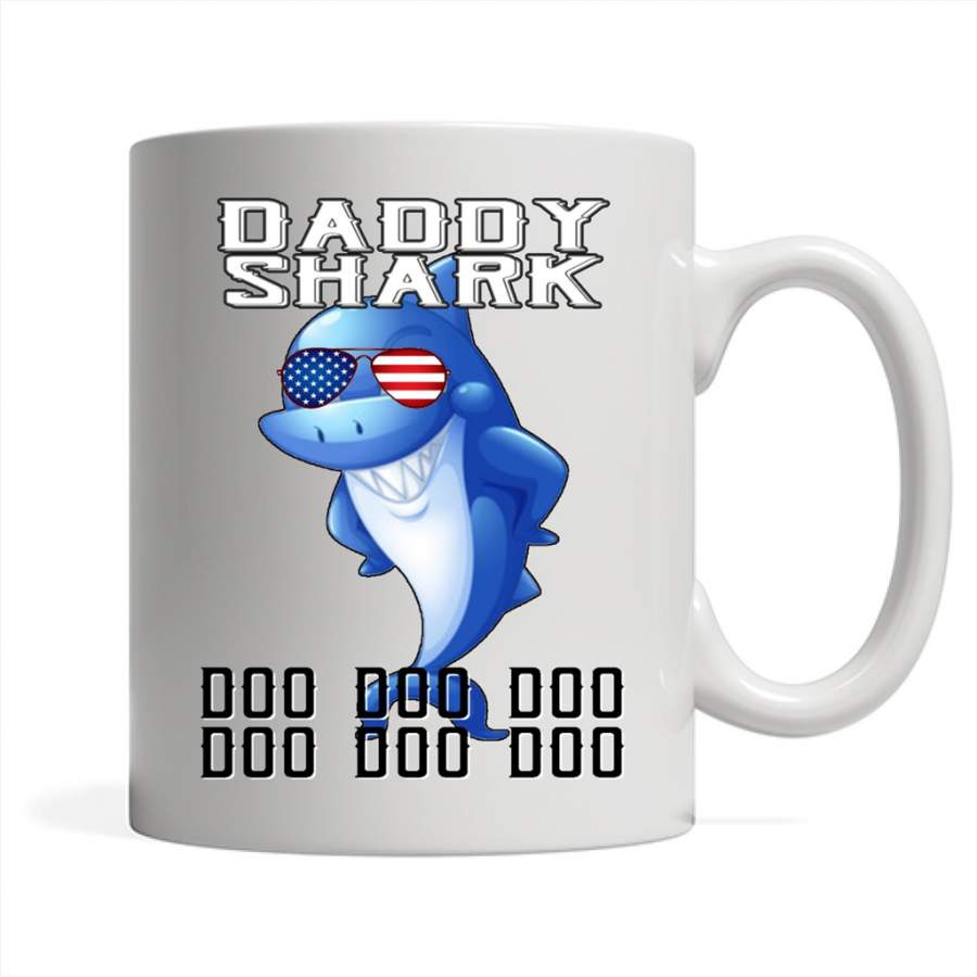 Daddy Shark Doo Doo Doo 5 – Full-Wrap Coffee White Mug