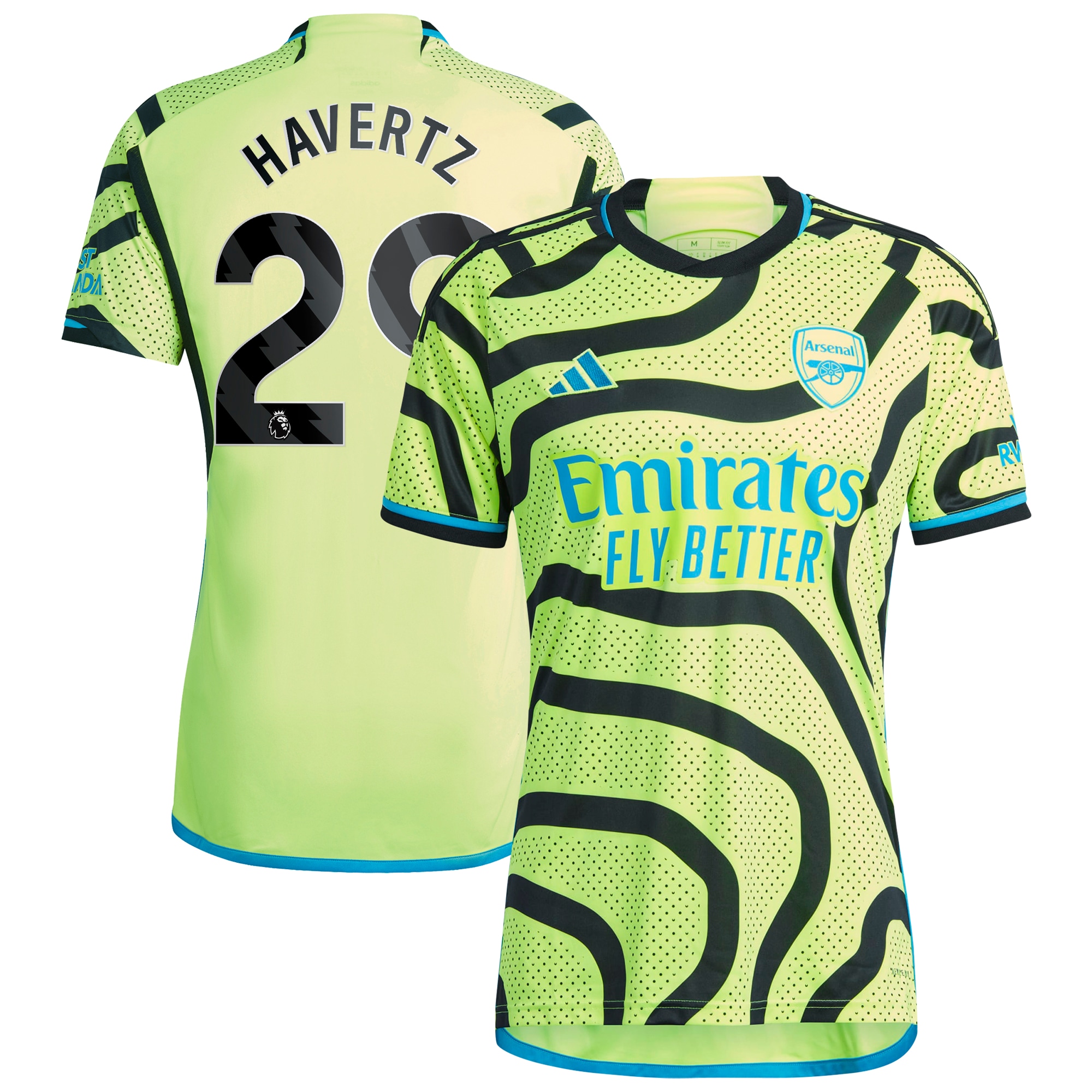 Kai Havertz Arsenal 2023/24 Away Replica Player Jersey – Yellow